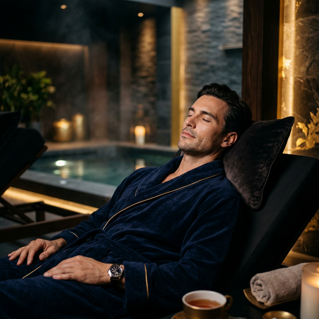 Man relaxing at SDK Spa
